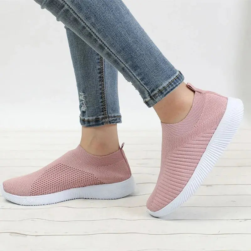 ÉléganceConfort - Chaussures Plates Tricotées pour Femmes - Rynova