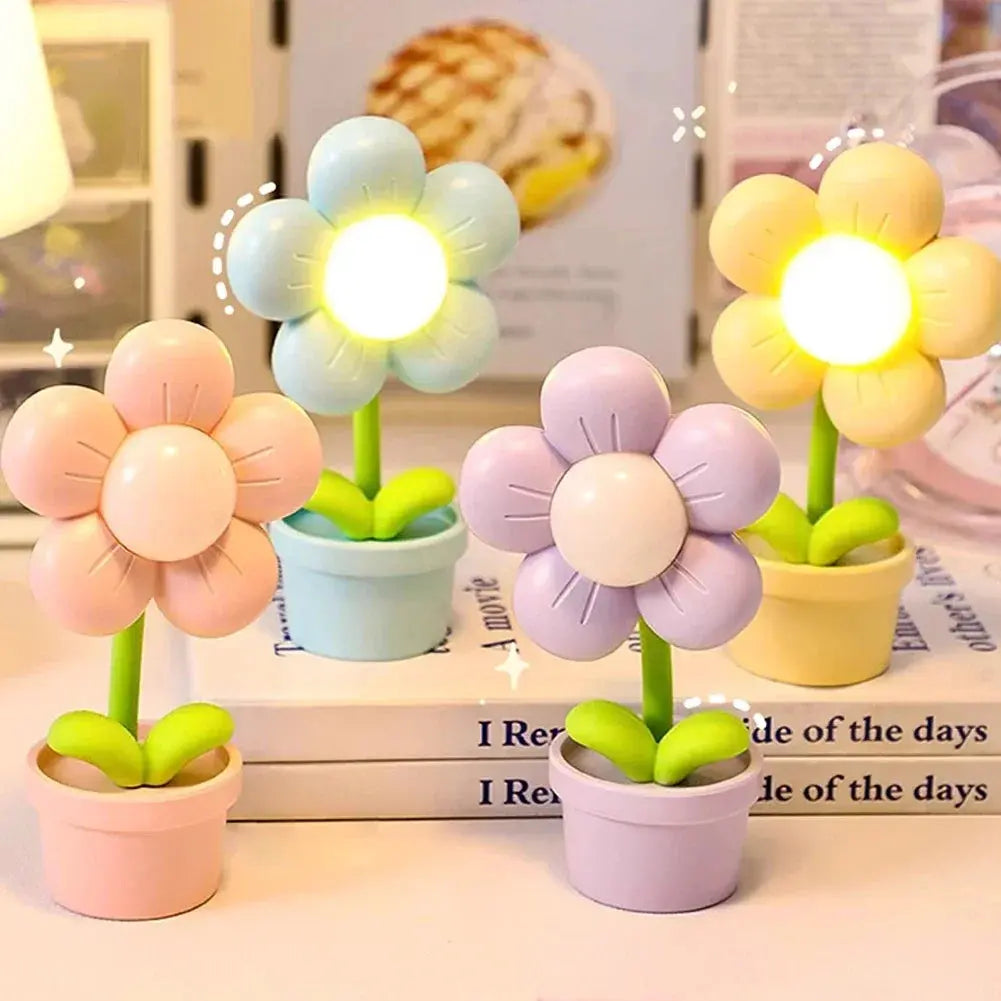 FleurLumière - Petite Lampe de Table en Forme de Fleur - Rynova