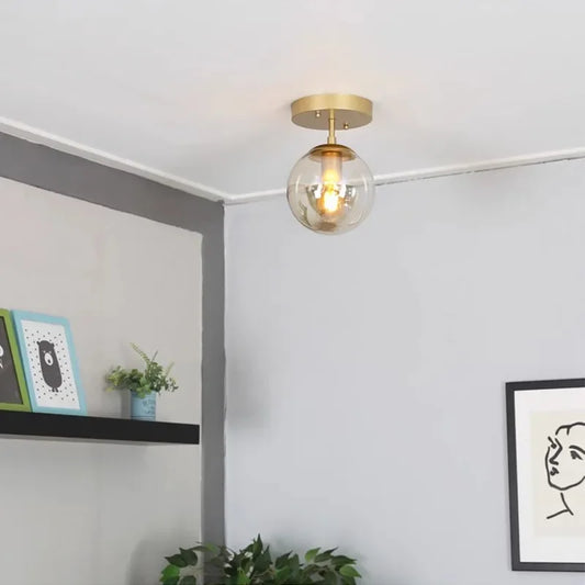 VerreLumi – Lampe de Plafond en Verre Moderne - Rynova