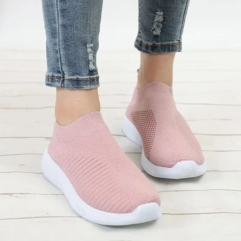 ÉléganceConfort - Chaussures Plates Tricotées pour Femmes - Rynova