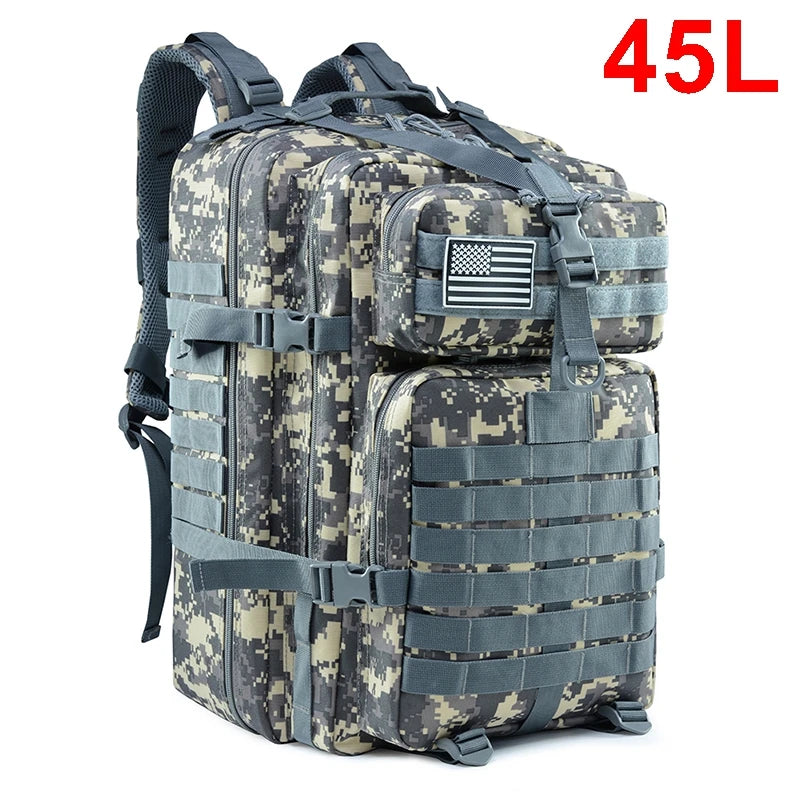 TacticalPro – Sac à Dos Tactique Homme 30L/45L pour Randonnée, Survie et Chasse - Rynova