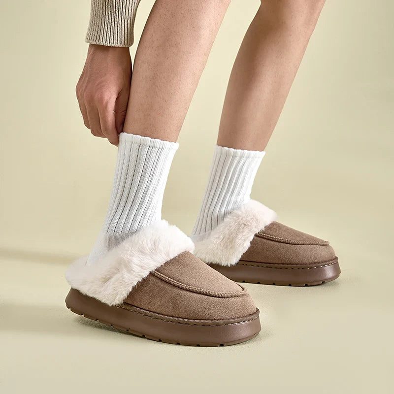 ConfortCoton - Chaussons d'Hiver en Coton pour Homme - Rynova