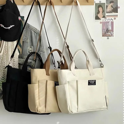 Sac Minimaliste Urbain pour Femme – Grand Fourre-Tout en Toile avec Bandoulière - Rynova