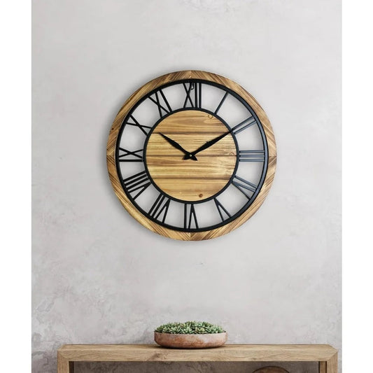 PrestigeTemps – Horloge Murale Décorative à Chiffres Romains - Rynova