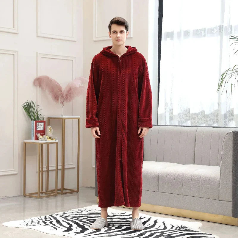 ChaleurÉlégante – Robe de Chambre en Flanelle Épaisse - Rynova