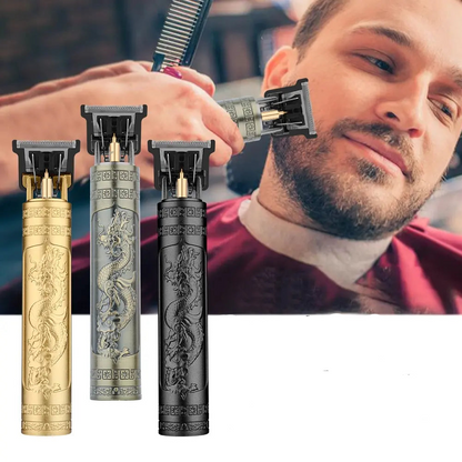 Tondeuse Professionnelle Vintage T9 – Rasoir Électrique Rechargeable Dragon Bouddha pour Hommes - Rynova