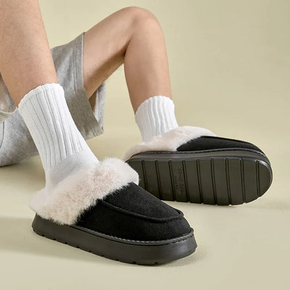 ConfortCoton - Chaussons d'Hiver en Coton pour Homme - Rynova