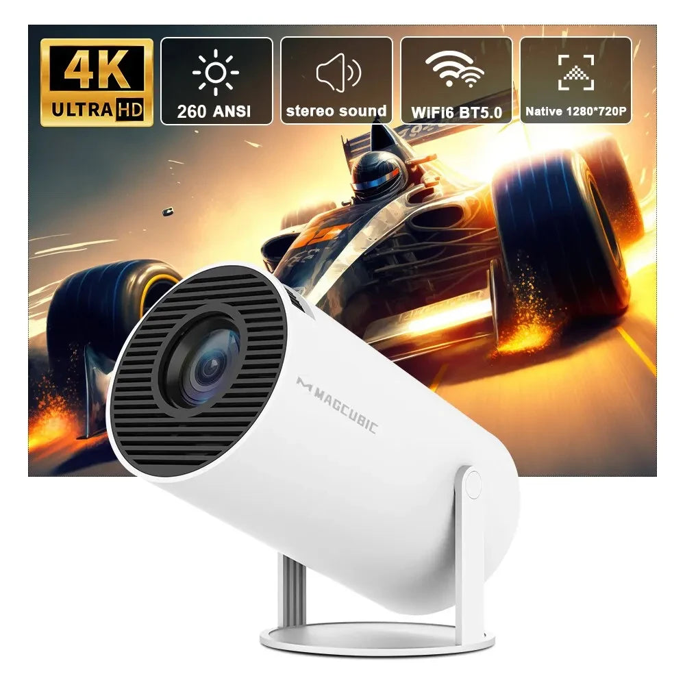 Projecteur Magcubic HY300 Pro 4K Android 11 Dual WiFi6 260ANSI BT5.0 Home Cinéma Extérieur - Rynova