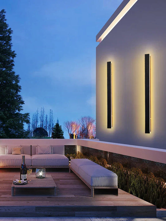 LUMIGARDEN - Aplique de pared exterior LED impermeable IP65 de gran formato para jardín y terraza