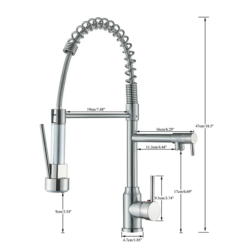 FlexiSteel – Robinet de Cuisine Pivotant 360° en Acier Inoxydable - Rynova