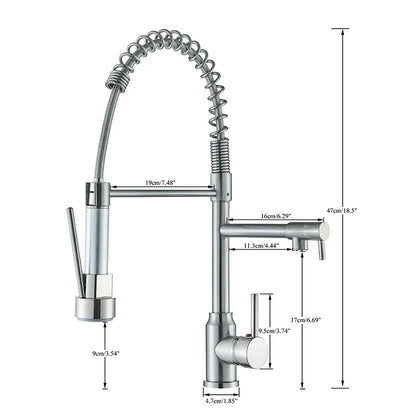 FlexiSteel – Robinet de Cuisine Pivotant 360° en Acier Inoxydable - Rynova