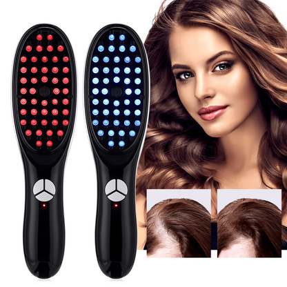 VibreSoins – Brosse Massante Électrique Anti-Chute de Cheveux avec LED et Atomisation - Rynova