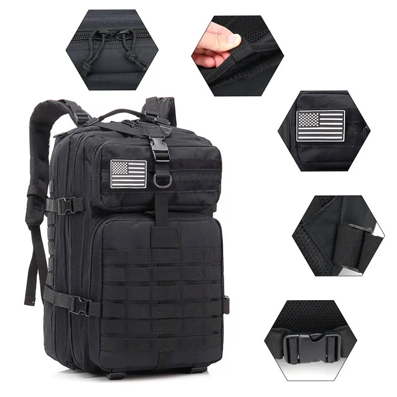 TacticalPro – Sac à Dos Tactique Homme 30L/45L pour Randonnée, Survie et Chasse - Rynova