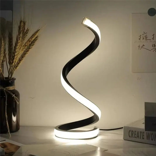 LumiSpirale - Lampe de Bureau Moderne à Intensité Réglable - Rynova