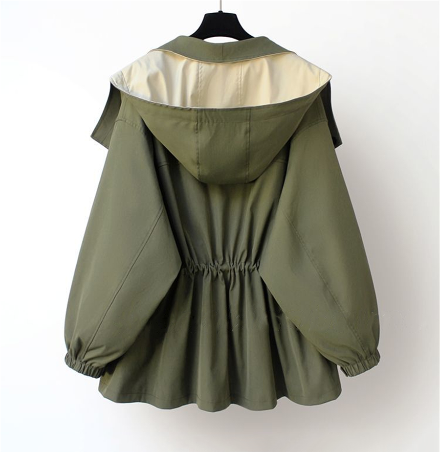 Amara Chic - Trenchcoat vert élégant pour femme en saison de transition - Rynova