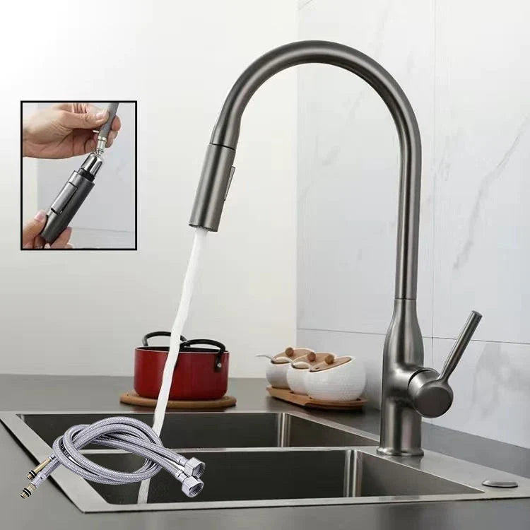 AquaFlexi – Robinet de Cuisine avec Douchette Extractible en Acier Inoxydable - Rynova