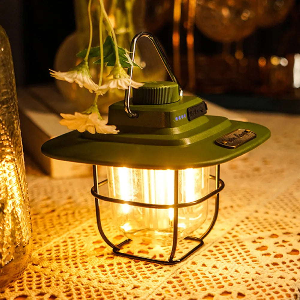 LumiCamp – Lampe LED Rechargeable Vintage pour Camping - Rynova