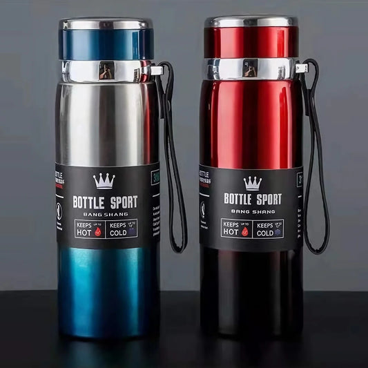 Thermos en acier inoxydable 1L – Bouteille isotherme pour garder l'eau froide et chaude, thé, café - Rynova