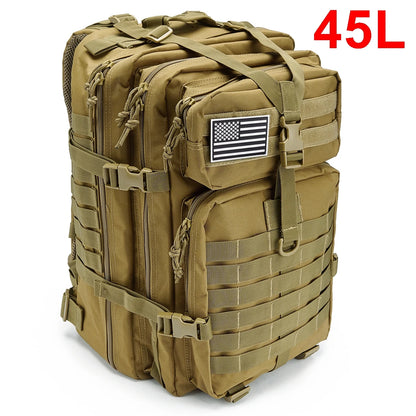 TacticalPro – Sac à Dos Tactique Homme 30L/45L pour Randonnée, Survie et Chasse - Rynova