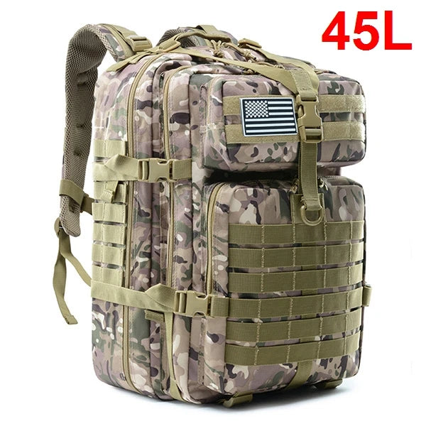 TacticalPro – Sac à Dos Tactique Homme 30L/45L pour Randonnée, Survie et Chasse - Rynova