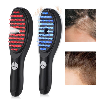 VibreSoins – Brosse Massante Électrique Anti-Chute de Cheveux avec LED et Atomisation - Rynova