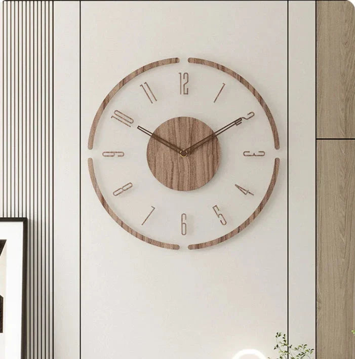 ÉléganceNordique – Horloge Murale Minimaliste en Bois - Rynova