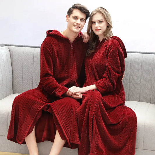 CocoonChaud – Peignoir à Capuche pour Couples - Rynova