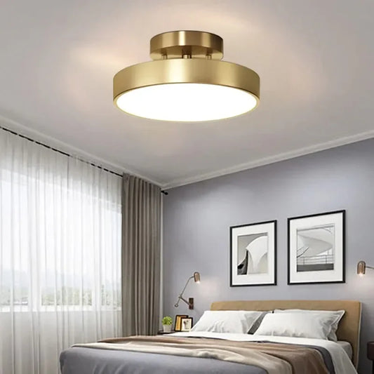 ÉclatCuivre – Lustre Cuivre Rond pour Entrée et Chambre - Rynova