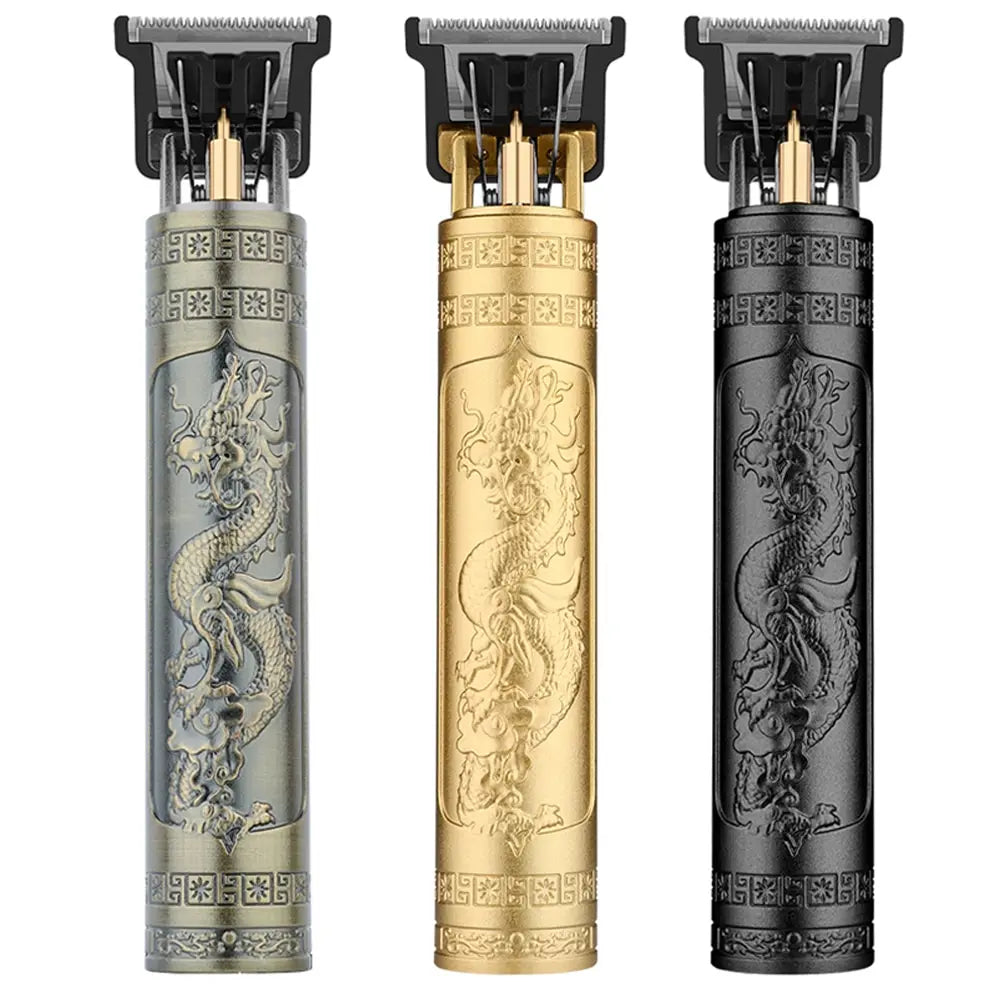 Tondeuse Professionnelle Vintage T9 – Rasoir Électrique Rechargeable Dragon Bouddha pour Hommes - Rynova