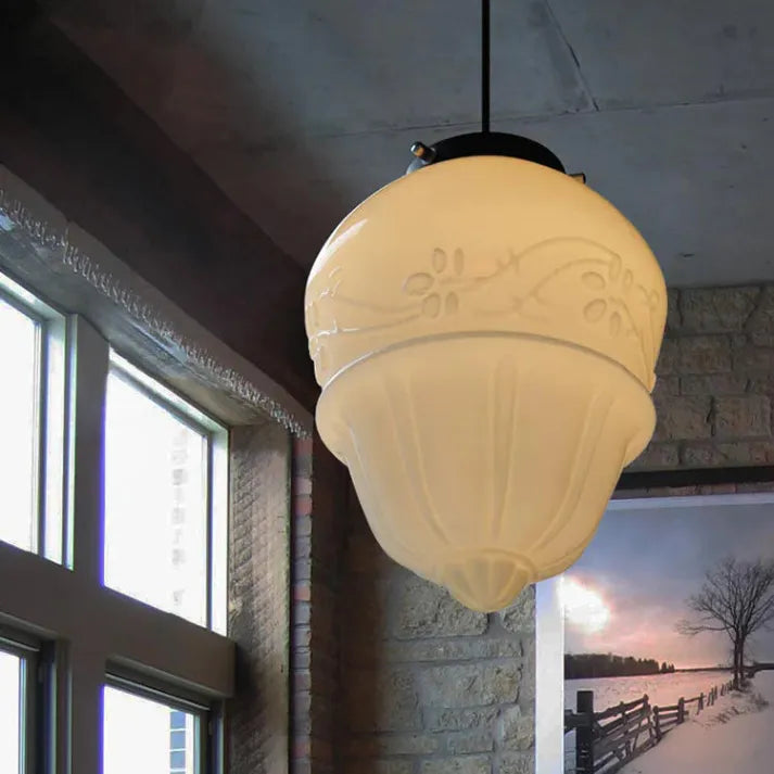 LumiNéo – Suspension Géométrique en Verre Givré Moderne - Rynova