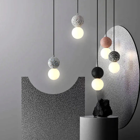 Luminara - Petite Suspension LED Moderne en Verre Noir et Blanc pour Salle à Manger - Rynova