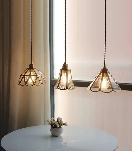 LustreVerre - Lampe Suspendue en Laiton Rynova