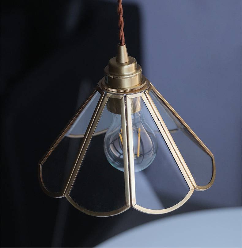 LustreVerre - Lampe Suspendue en Laiton Rynova