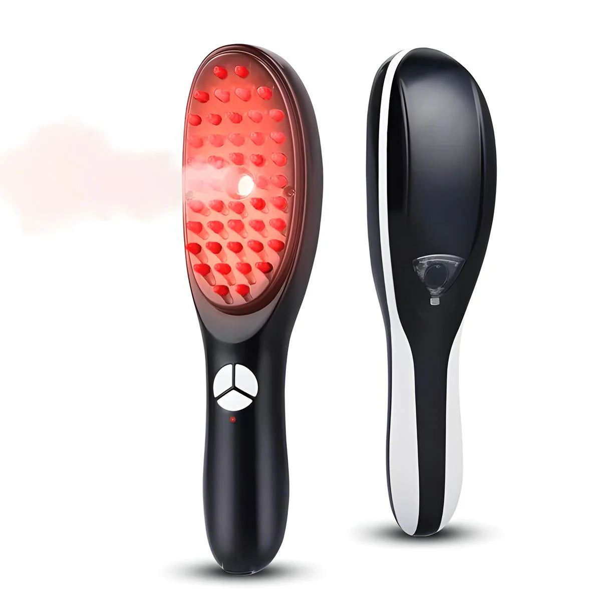 VibreSoins – Brosse Massante Électrique Anti-Chute de Cheveux avec LED et Atomisation - Rynova