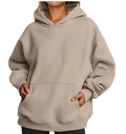 ChicConfort - Sweat à capuche oversize en polaire avec poche pour femmes - Rynova