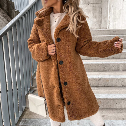 Chic Élégance - Veste en peluche à manches longues pour femmes - Rynova