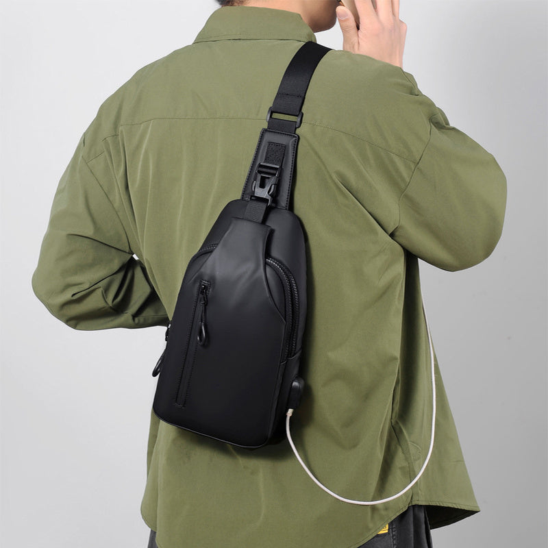 Voyageur - Sac à bandoulière noir pour homme, sac à dos pratique - Rynova