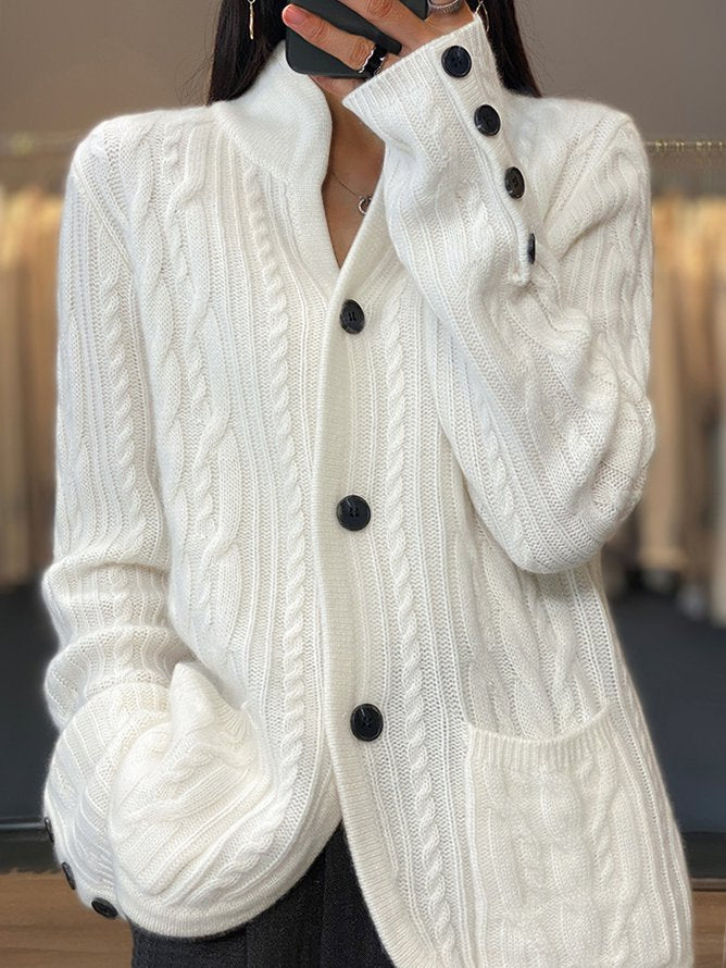 Élégance Douce - Pull en tricot blanc pour un style intemporel - Rynova