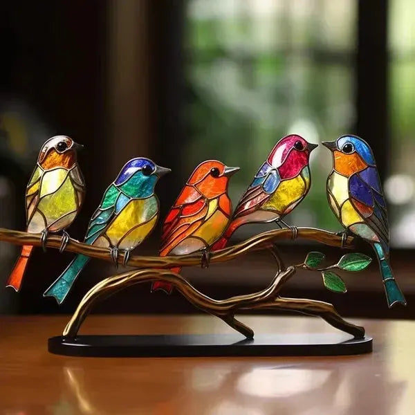 ArtVerre - Oiseaux en Verre Coloré Élégants pour une Décoration Raffinée - Rynova