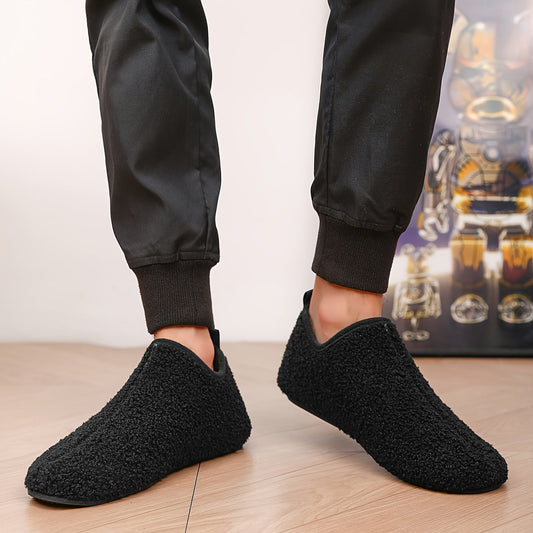 Confort Chic - Chaussons noirs cosy avec intérieur doux et antidérapant - Rynova