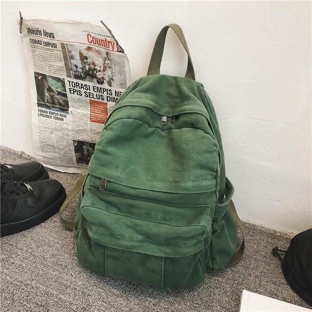 Sac à Dos Compact en Toile - Modèle Pratique avec Poche Avant - Rynova