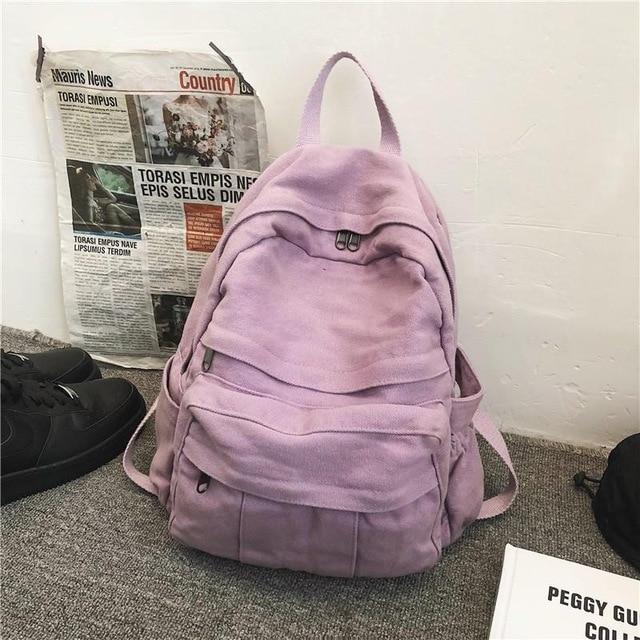 Sac à Dos Compact en Toile - Modèle Pratique avec Poche Avant - Rynova