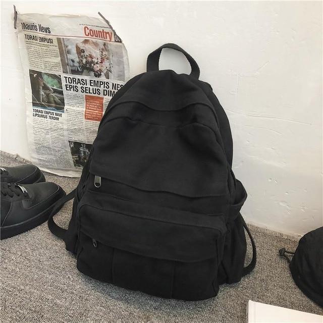 Sac à Dos Compact en Toile - Modèle Pratique avec Poche Avant - Rynova