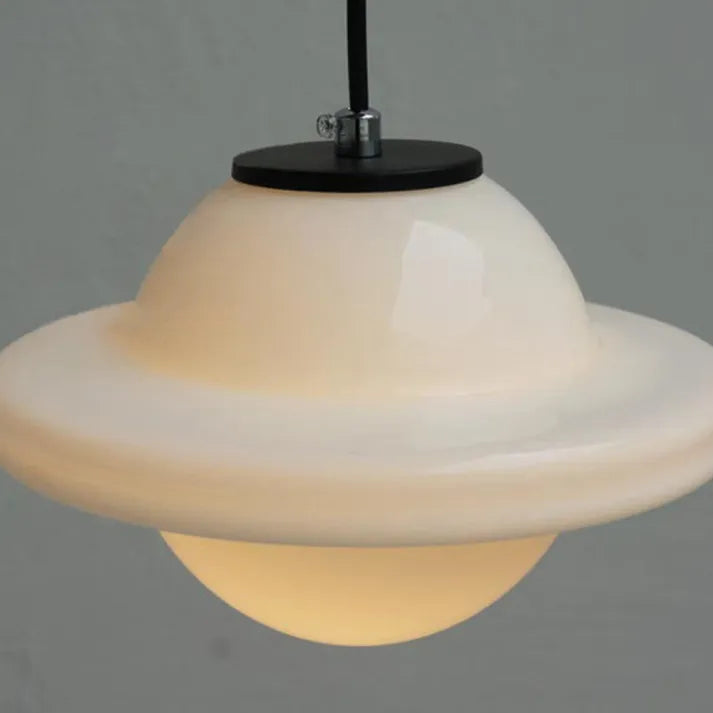 LumiNéo – Suspension Géométrique en Verre Givré Moderne - Rynova