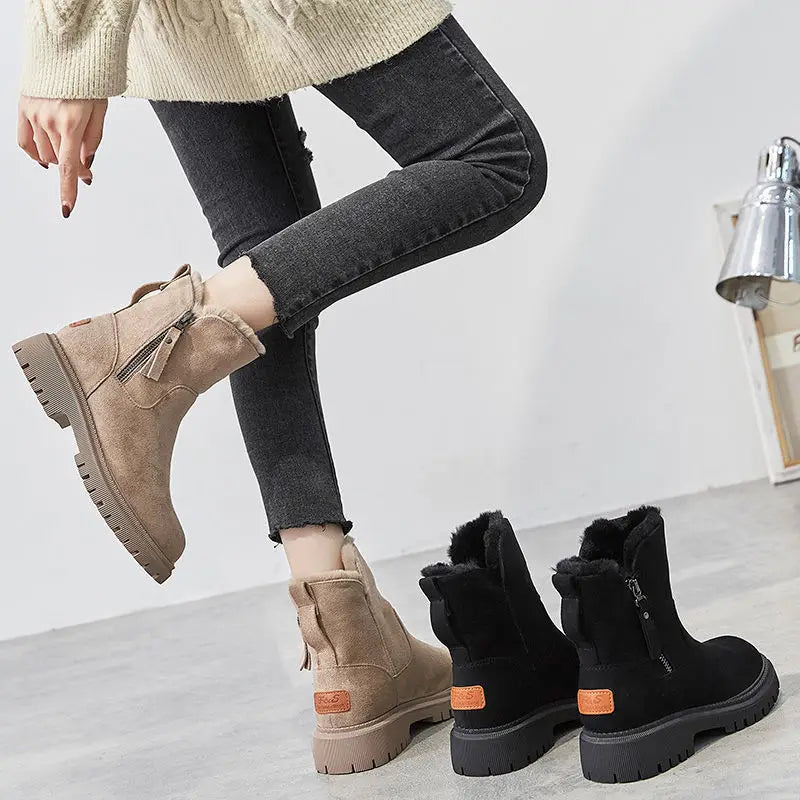 Rive Noire - Bottines d'hiver Alina en noir, confort et style - Rynova