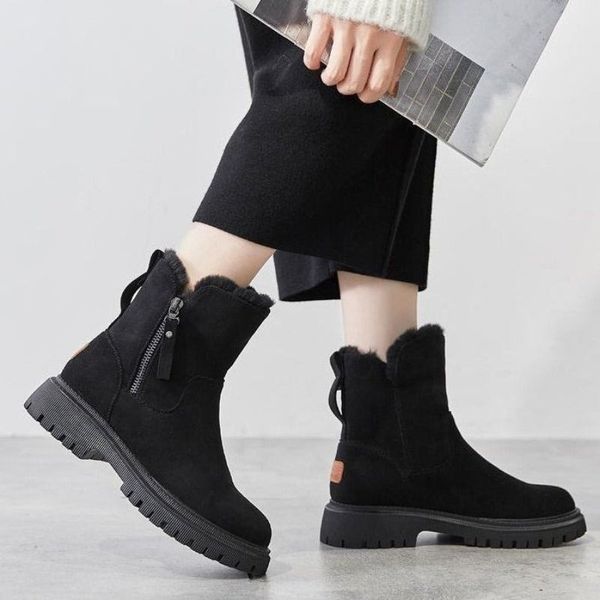 Rive Noire - Bottines d'hiver Alina en noir, confort et style - Rynova