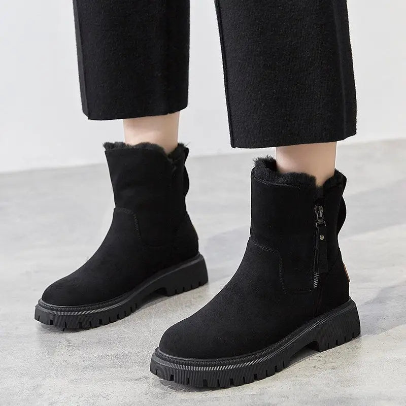 Rive Noire - Bottines d'hiver Alina en noir, confort et style - Rynova