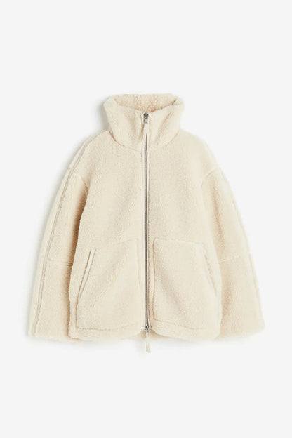 Luxe Douillet - Veste teddy crème pour un confort élégant - Rynova