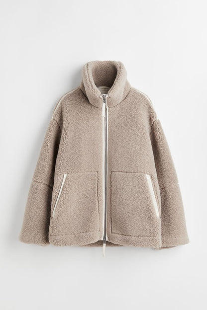 Luxe Douillet - Veste teddy crème pour un confort élégant - Rynova