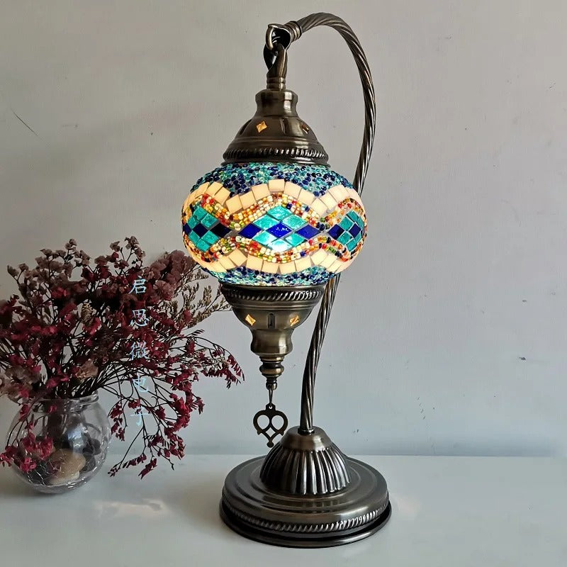 LumièreArt - Lampe de Table en Mosaïque Turque avec Design Art Déco - Rynova